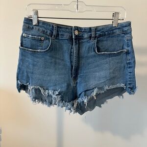 Zara Distressed Denim Jean Shorts